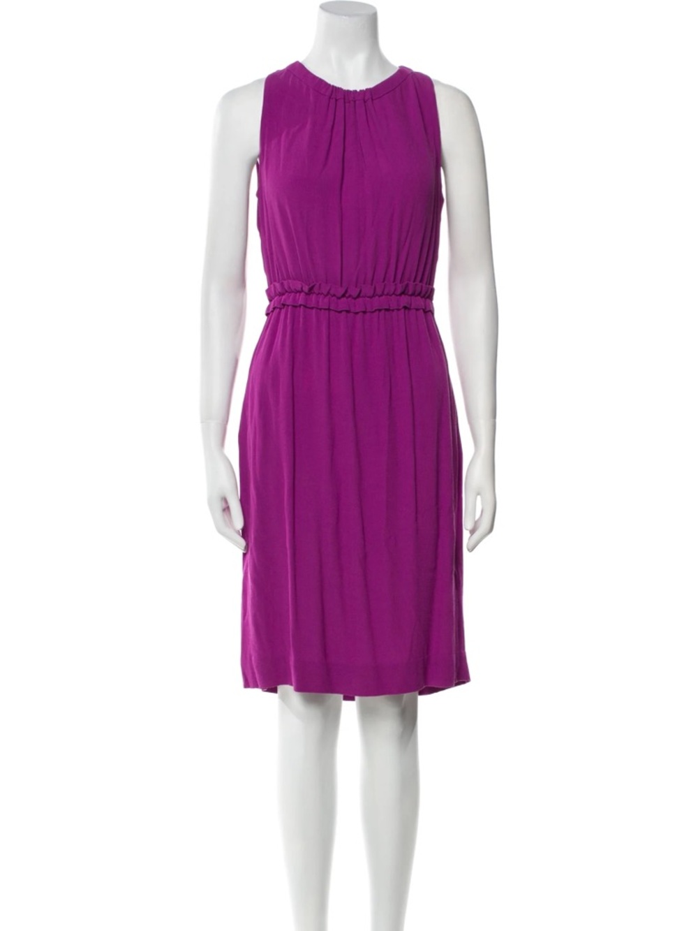 Kate Spade Katia Magenta Sleeveless Midi crepe dress large elastic waist